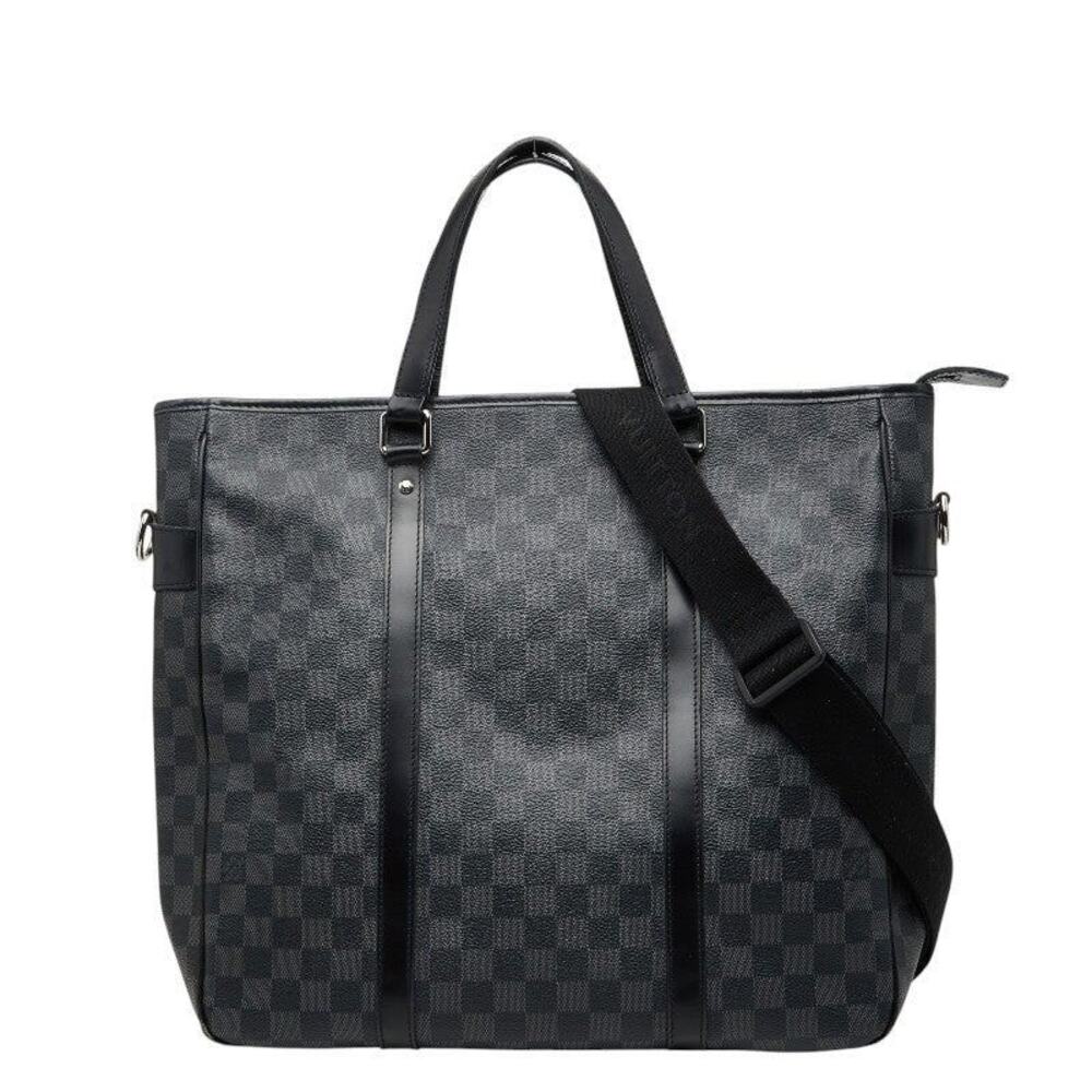 Louis Vuitton Damier Graphite Tadao Shoulder Bag Black